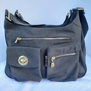 Baggallini Army Green Nylon Utility Shoulder Bag